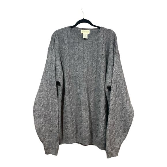 Eddie Bauer Sweater Men Gray 100% Wool XLL Tall - Picture 1 of 3